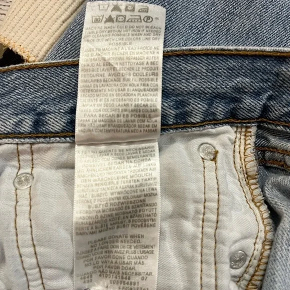 Vintage Levi’s 505 Upcycled Patchwork Distressed Denim Jeans Size 34 - Picture 15 of 15